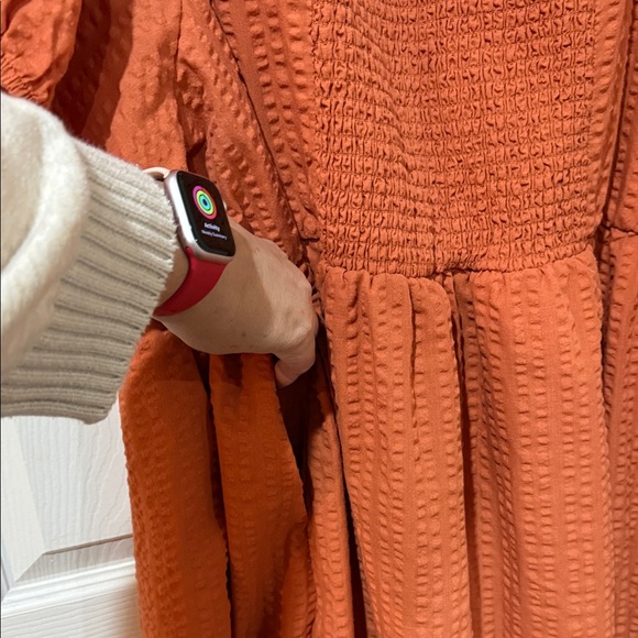 Torrid Orange Puff Sleeve Dress - Picture 5 of 7